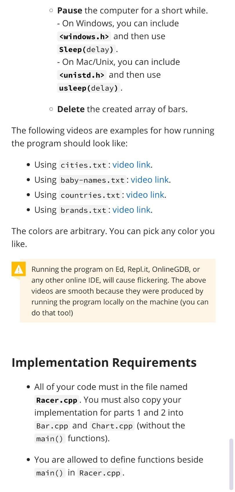 have implemented in Part 2. Data Files Data will be read from