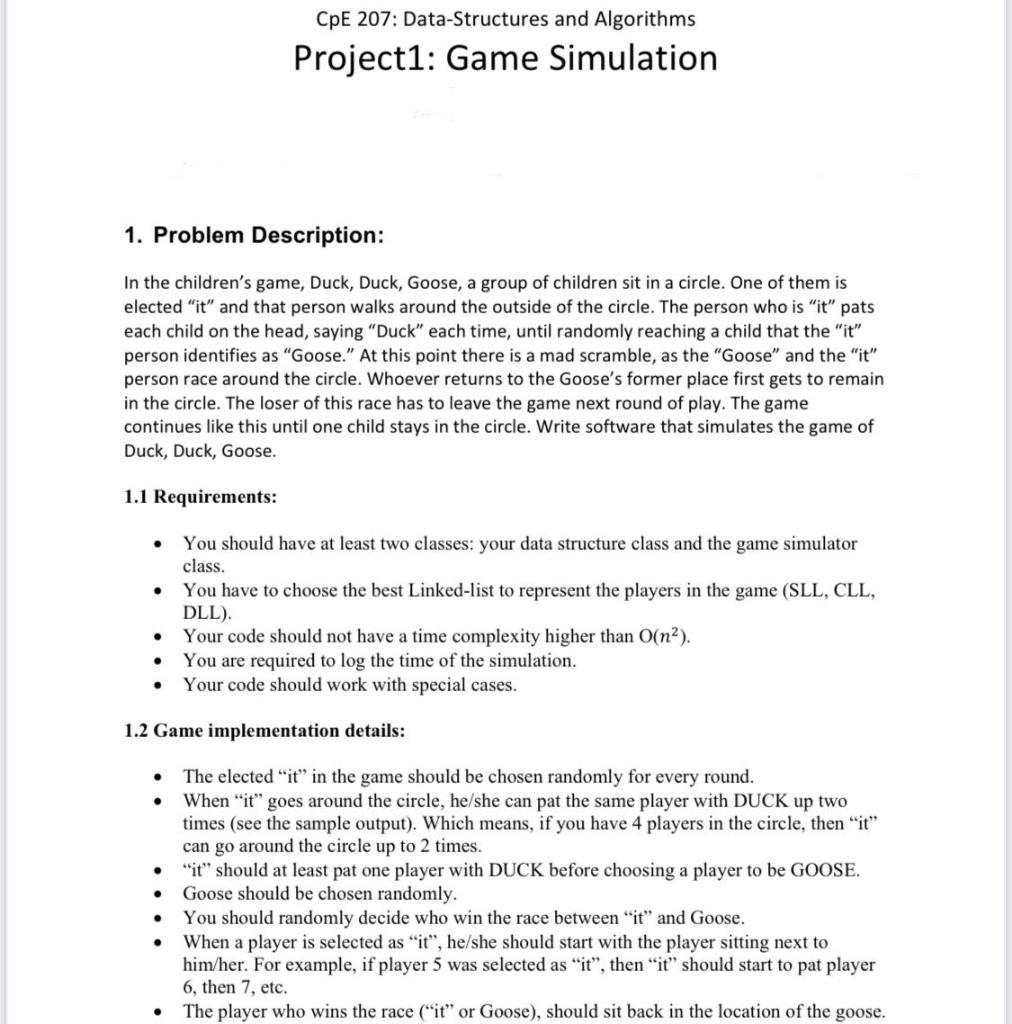  data structure using JAVA make it simple please. CpE 207: Data-Structures