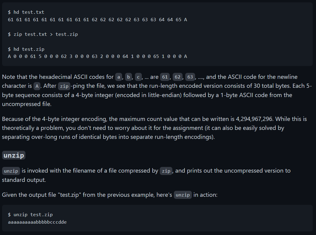 zip utility supports a number of different compression algorithms, but we'll be