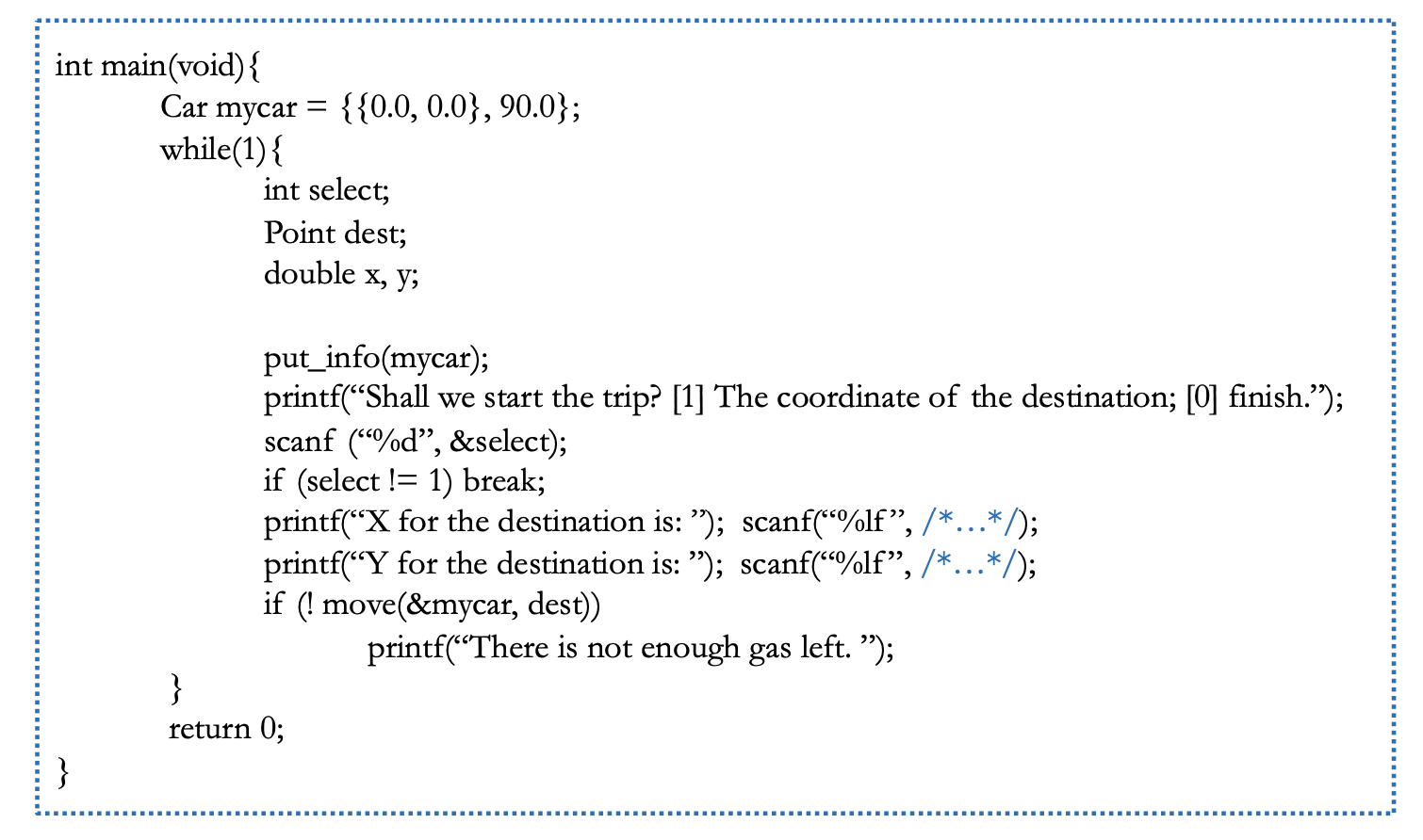 of execution examples is also shown in this page. ./ a.out The