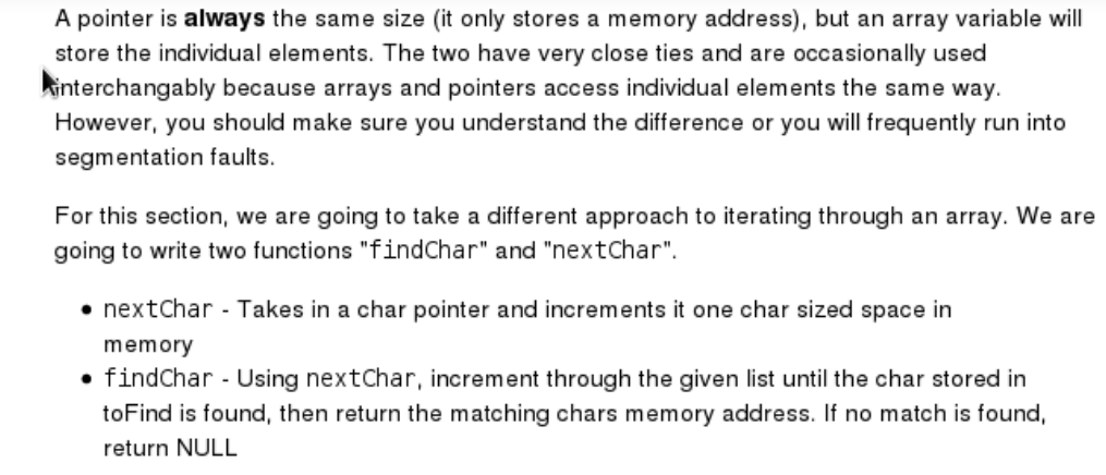C language question: Relation between pointer and array. Please fill in what