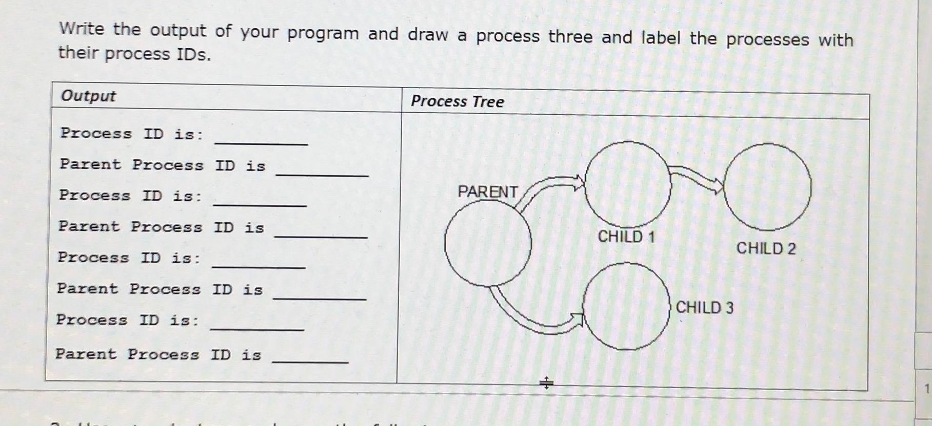 be compiled as, gec -o lab3 lab3.c. The output of the program