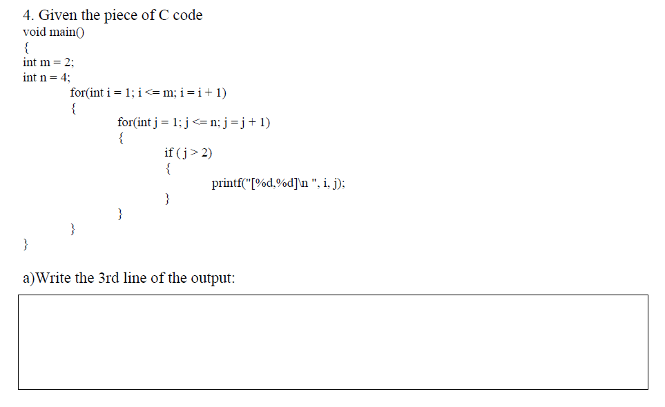  Do part B and C only. 4. Given the piece of