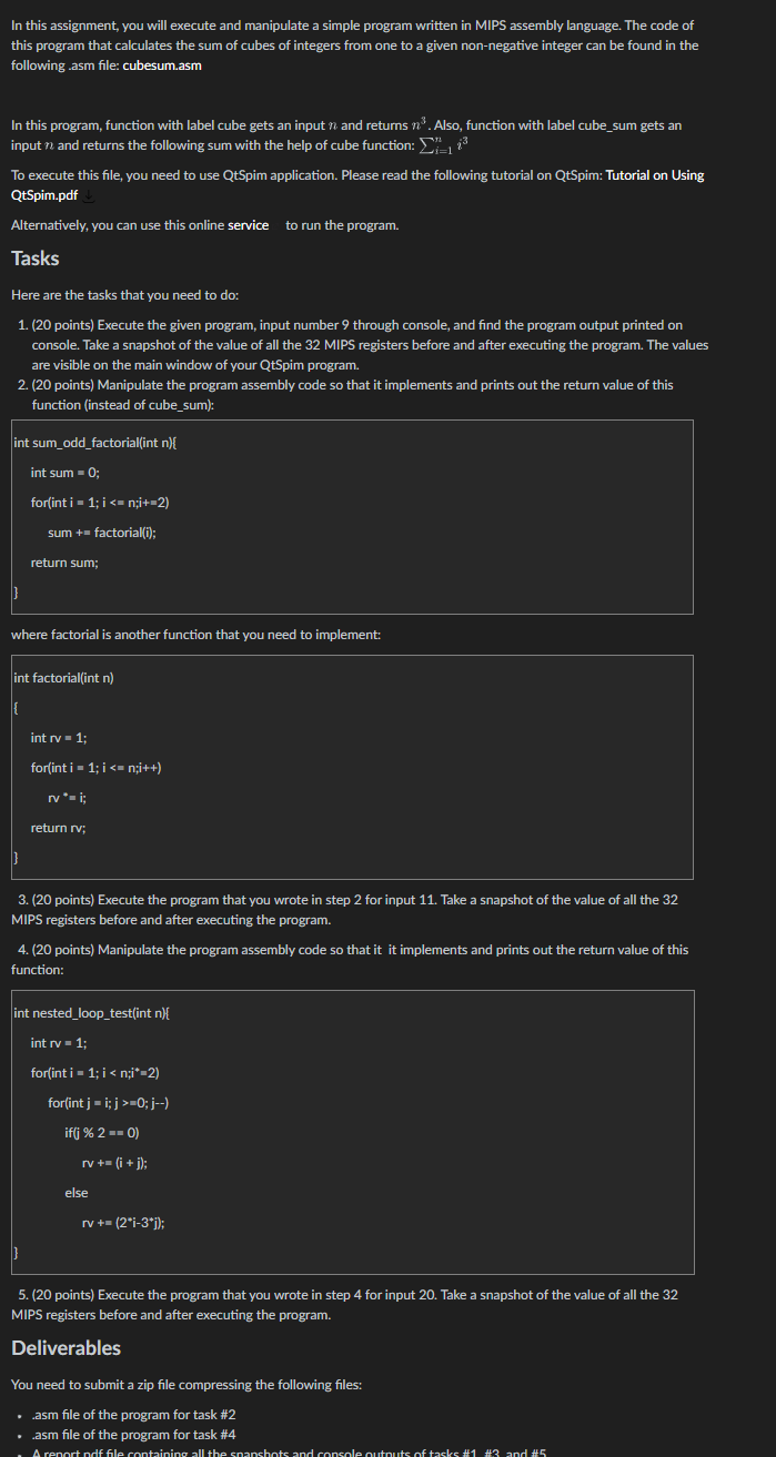  Here is the program you will manipulate: .text main: # Prompt