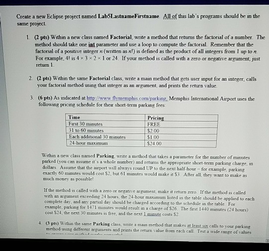  step by step Create a new Eclipse project named LabSLastnameFirstname All.of
