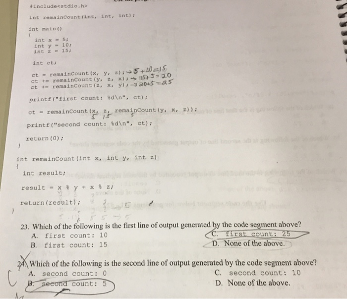  Can someone please explain why the answer to 24 is C,