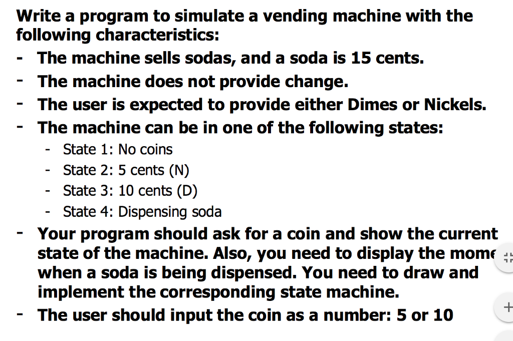 In C program "Code Blocks" Write a program to simulate a vending
