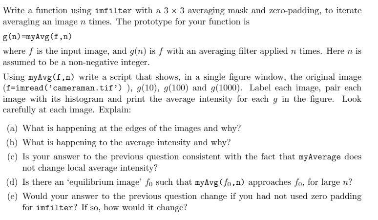 Please use Matlab to answer this question. Thank you Write a function