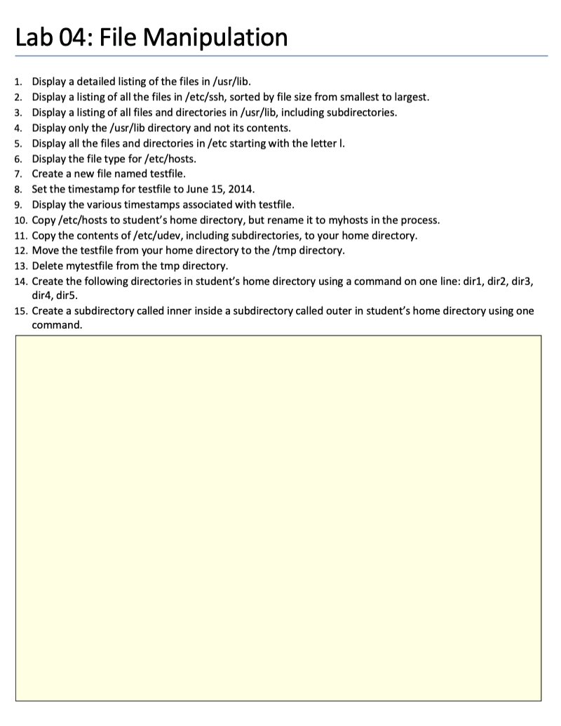 commands for each step. I would be happy if someone could help