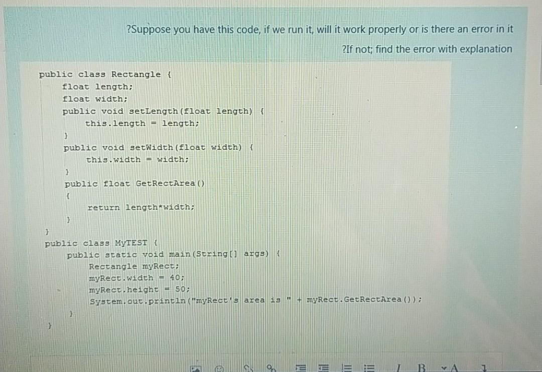  ?Suppose you have this code, if we run it, will it