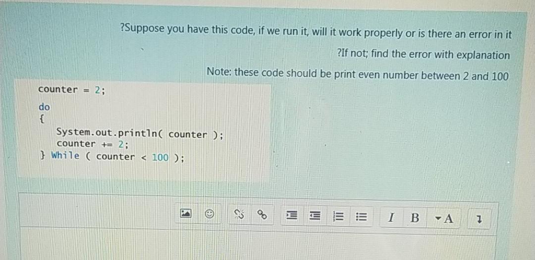 work properly or is there an error in it ?If not; find
