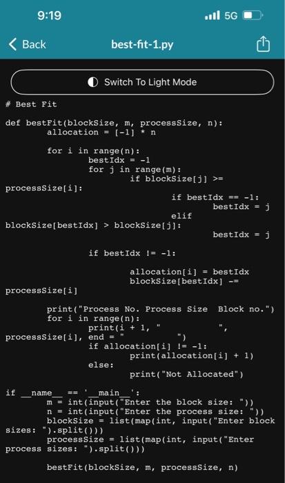 Process Number Size Process 1100k Process 210k Process 335k Process 415k Process