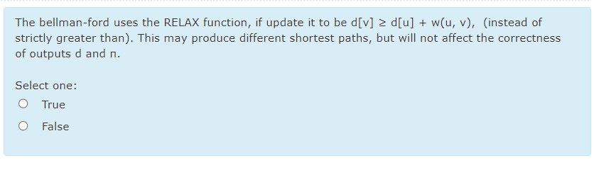  The bellman-ford uses the RELAX function, if update it to be
