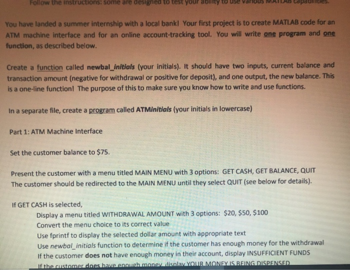 an online account-tracking tool. You will write one program and one function,