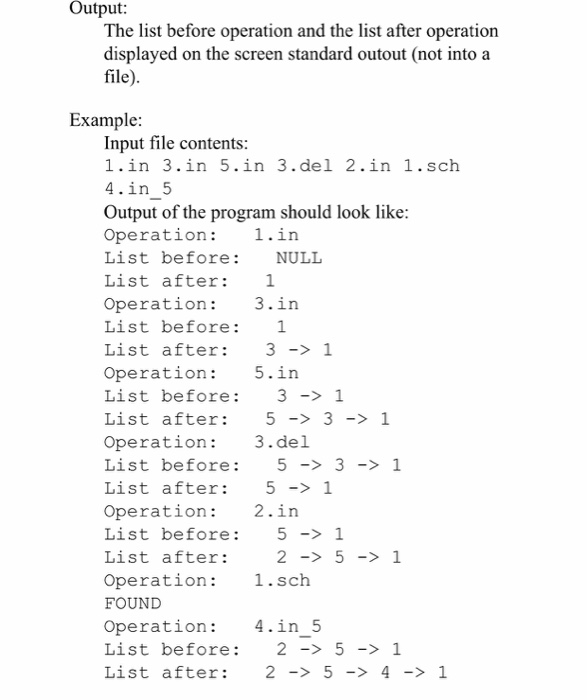 programs MUST be read from a file and NOT from command line