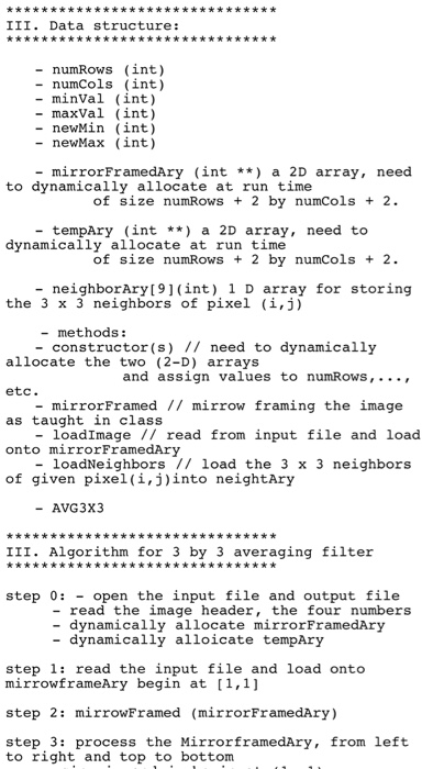 the image processing method: 3X3 averaging filter. *What do you have to