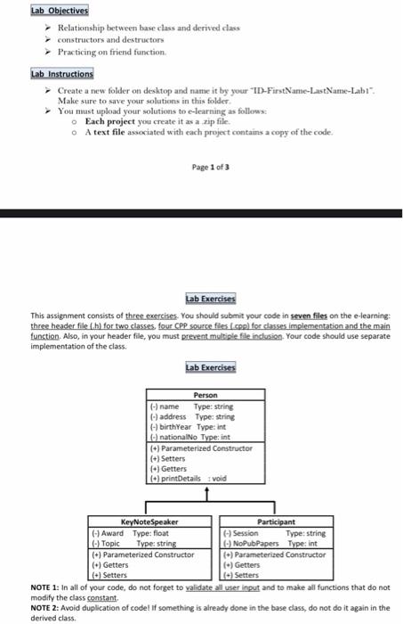  c++ program Lab Objectives Relationship between base class and derived class