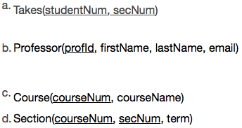subquestions: 1. How many relation schemas (tables) would be created from this