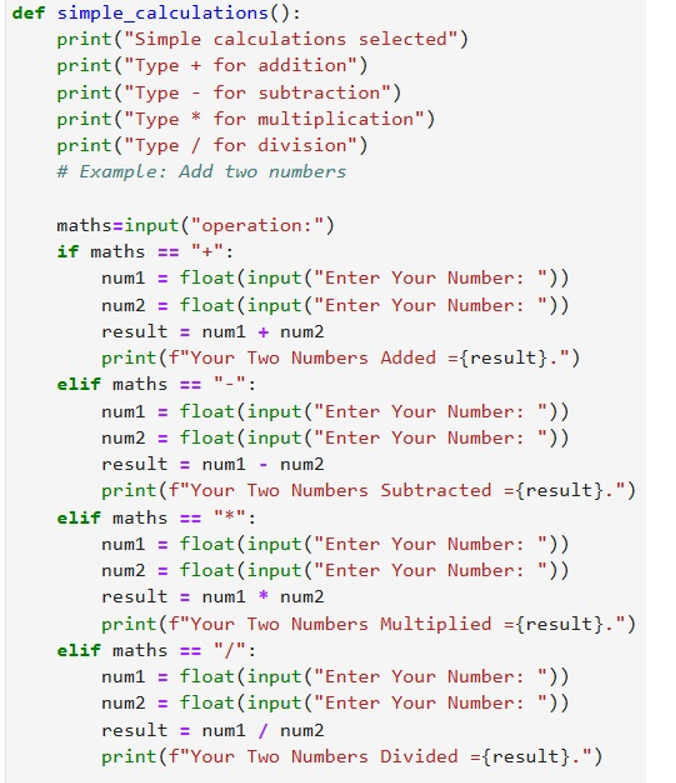  Can you output the simple calculations to an external program eg