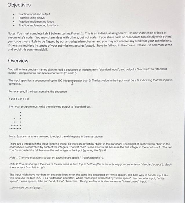 Please do this in c++ Objectives - Practice input and output. -