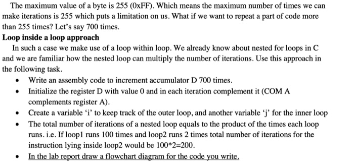  Lab Intro To Microprocessor The maximum value of a byte is