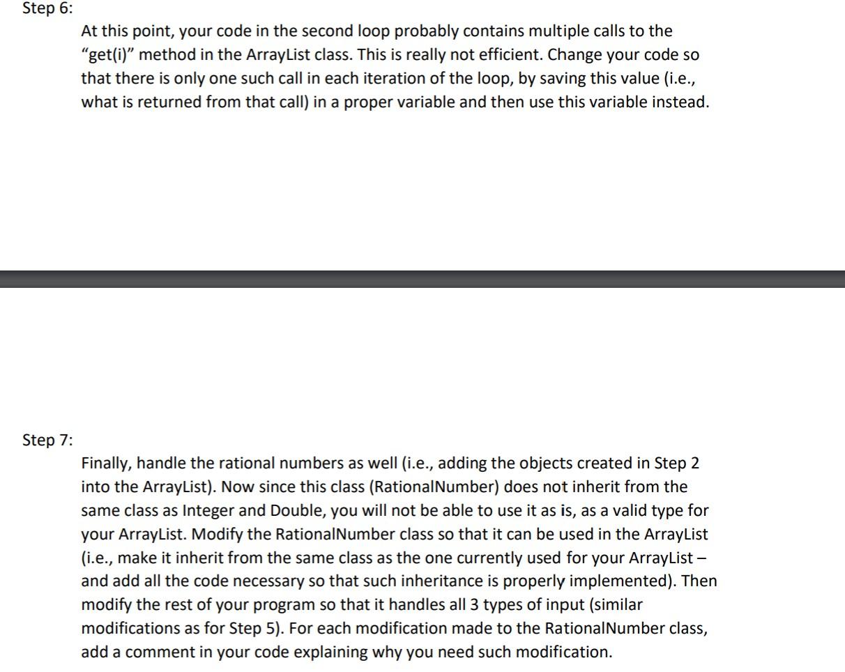numbers read could be integers, doubles, and rational numbers. Then, it should
