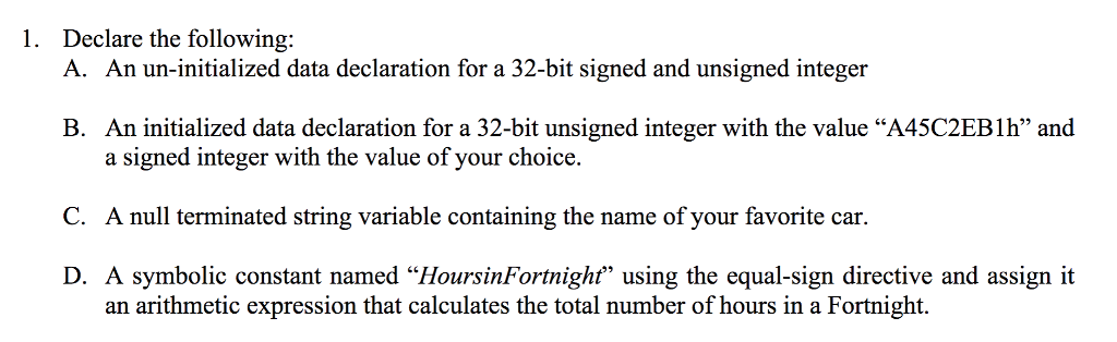 Do this with caution. And please do this right. Thanks!!! 1. Declare