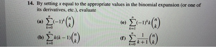  14. By setting x equal to the appropriate values in the