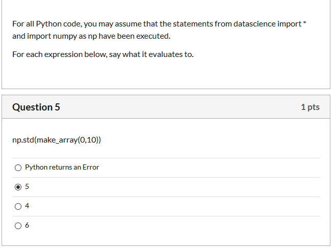 Is my answer correct? For all Python code, you may assume that