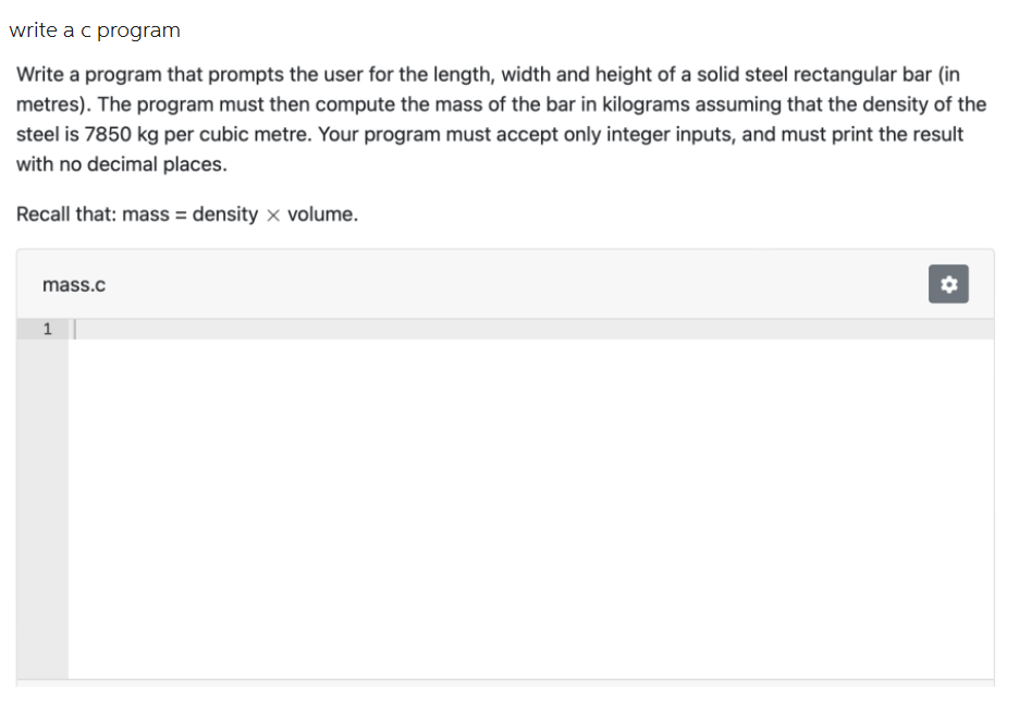  write a c program Write a program that prompts the user