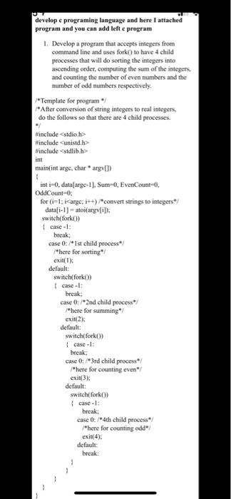  Develop c program and give output in screenshort ? develop e