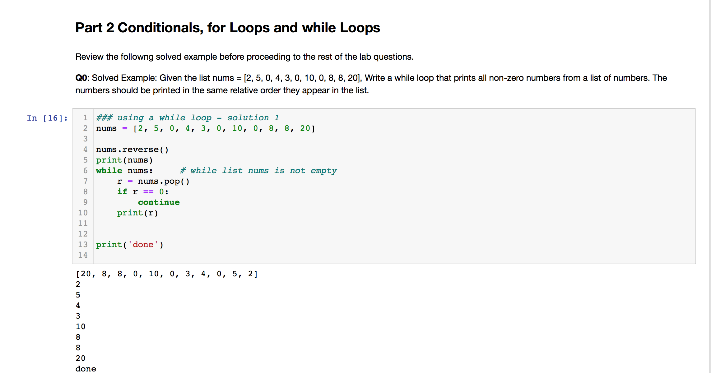 programs, one using continue statement and one without using continue. In [