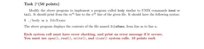  please answer task 2. task 2 is a modification of task