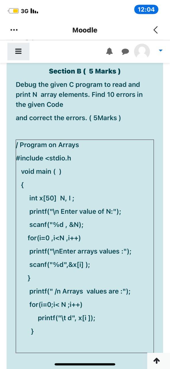  3G li.. 12:04 Moodle