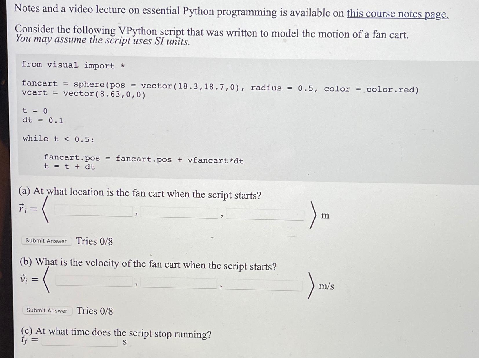  Notes and a video lecture on essential Python programming is available