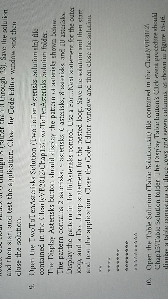 I'm in advanced visual basic class and I would like to see