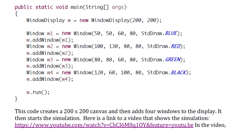 Edition. You should use StdDraw, not Swing, to complete this project. Write
