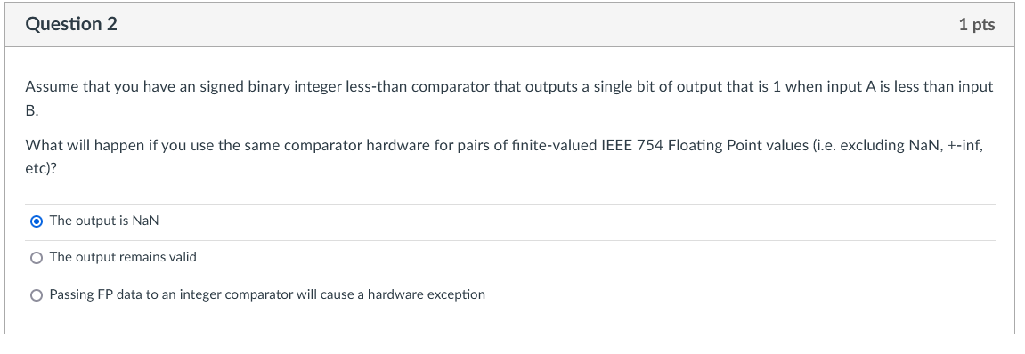 Assume that you have an signed binary integer less-than comparator that