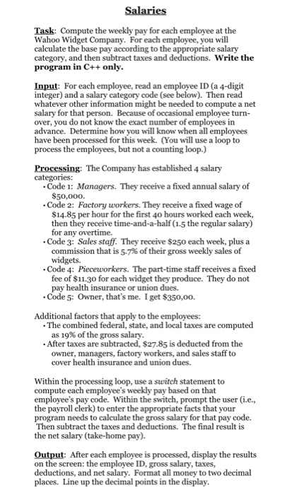  Task: Compute the weekly pay for each employee at the Wahoo