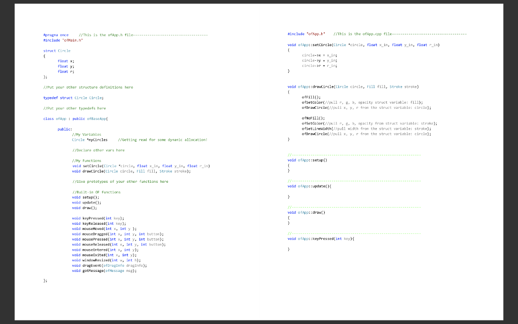 Rectangle Path 2. Create set and print functions for each structure 3.