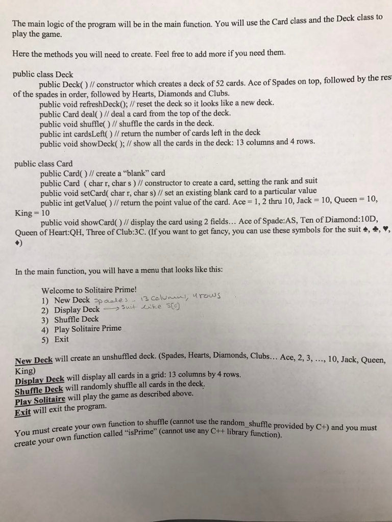 13, 2018 Solitaire is a card game that is played by one