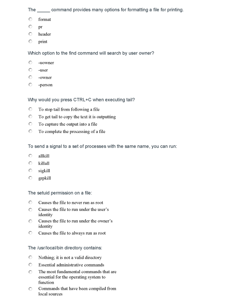  The C format C pr ? header command provides many options