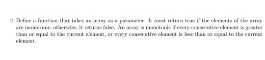 C++ programming Define a function that takes an array as a parameter.