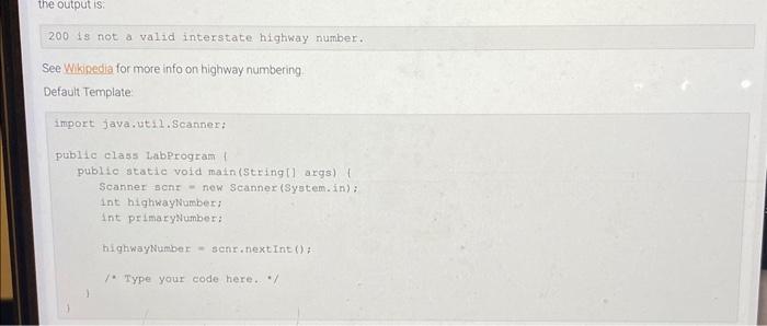 right, except for one part. Java only please. Primary U.S. interstate highways
