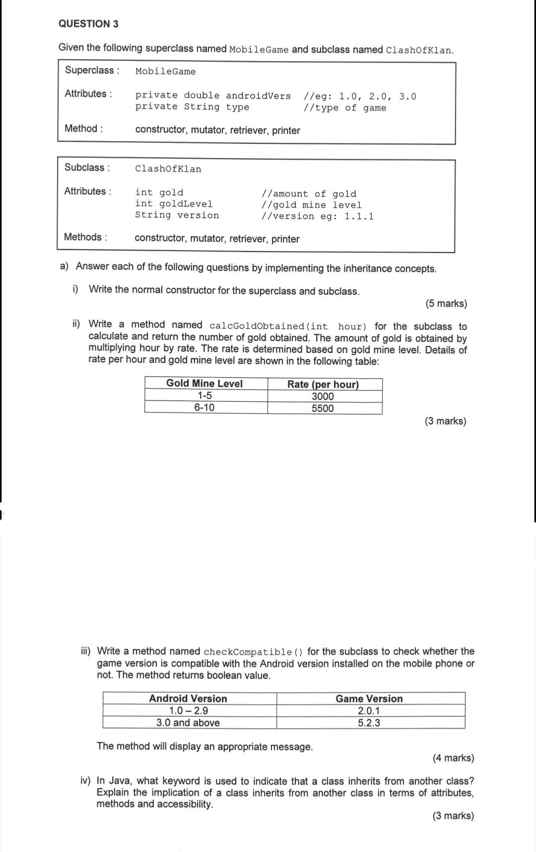 Can anyone help with the full java coding according to this question?