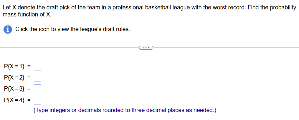  DRAFT RULES: The professional basketball league's draft lottery involves the 13