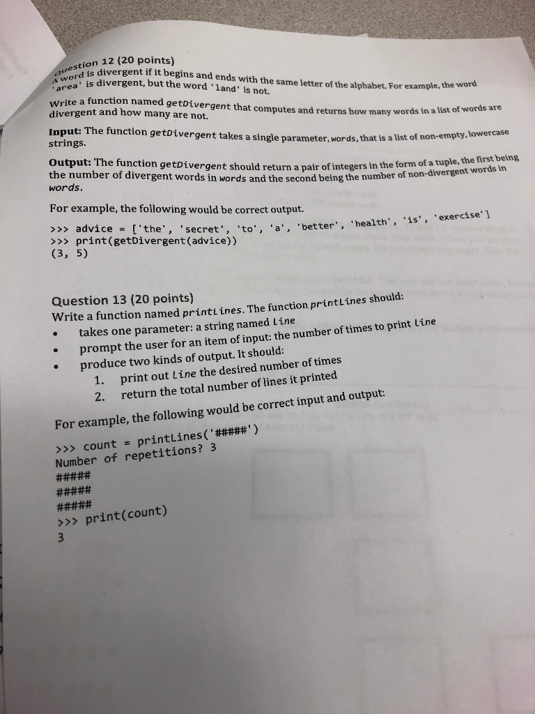 Need both questions answered IN PYTHON PLEASE!! es is divergent if it
