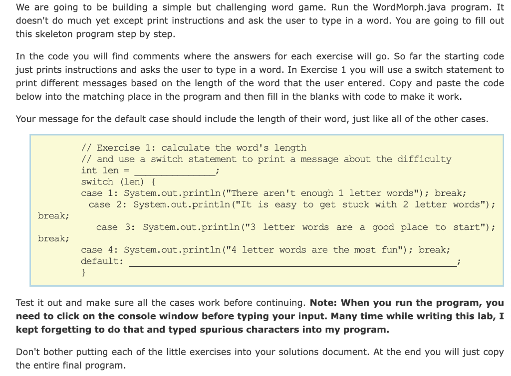 Code in java please We are going to be building a simple