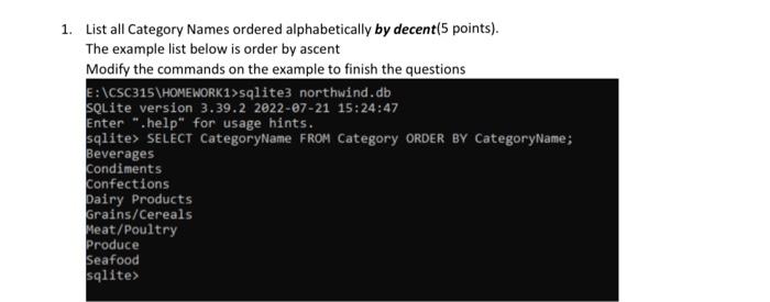 should put this SQL query into the appropriate file extend by sql(q1.sql)