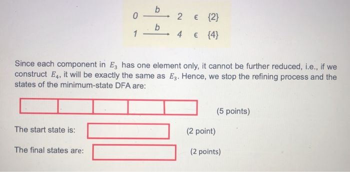 1. b- b Two elements in a component of E. will remain
